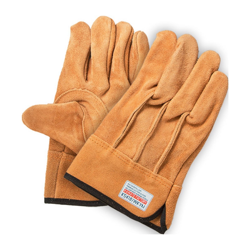 撥水牛床革背縫い手袋　Ｍ　ＫＳ４１８