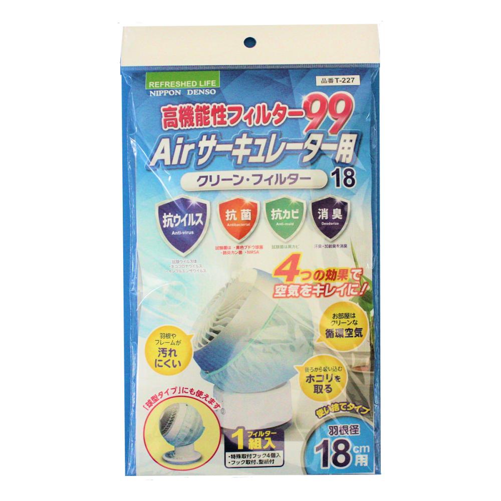 日本デンソー　サーキュレーター用クリーン・フィルター　羽根径１８ｃｍ用　Ｔ－２２７