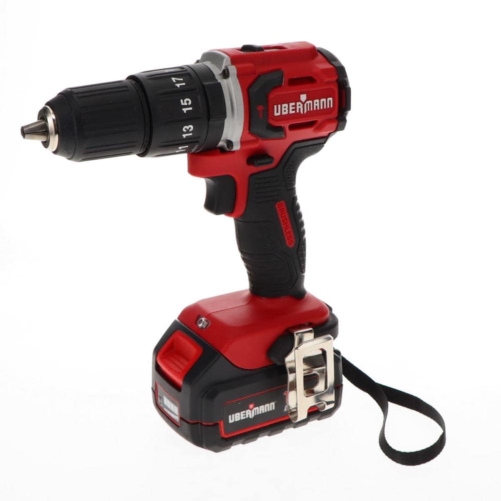 ＵＢＥＲＭＡＮＮ（ウーバマン）　１８Ｖ振動ドリルドライバー　５．０Ａｈ電池パック・充電器セット