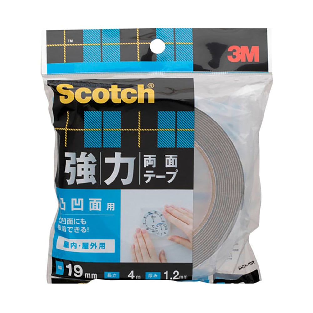 ３Ｍ　強力両面テープ凹凸面用　屋内・屋外用　ＳＫＨ‐１９Ｒ