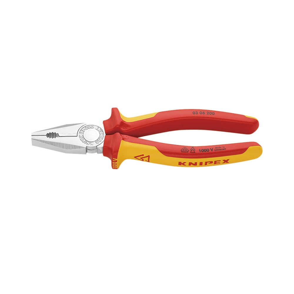 ＫＮＩＰＥＸ（クニペックス）　１０００Ｖ　絶縁ペンチ　２００ｍｍ　０３０６－２００