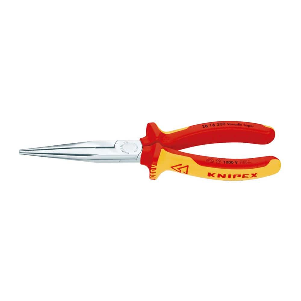 ＫＮＩＰＥＸ（クニペックス）　１０００Ｖ　先長　絶縁ラジオペンチ　２００ｍｍ　２６１６－２００