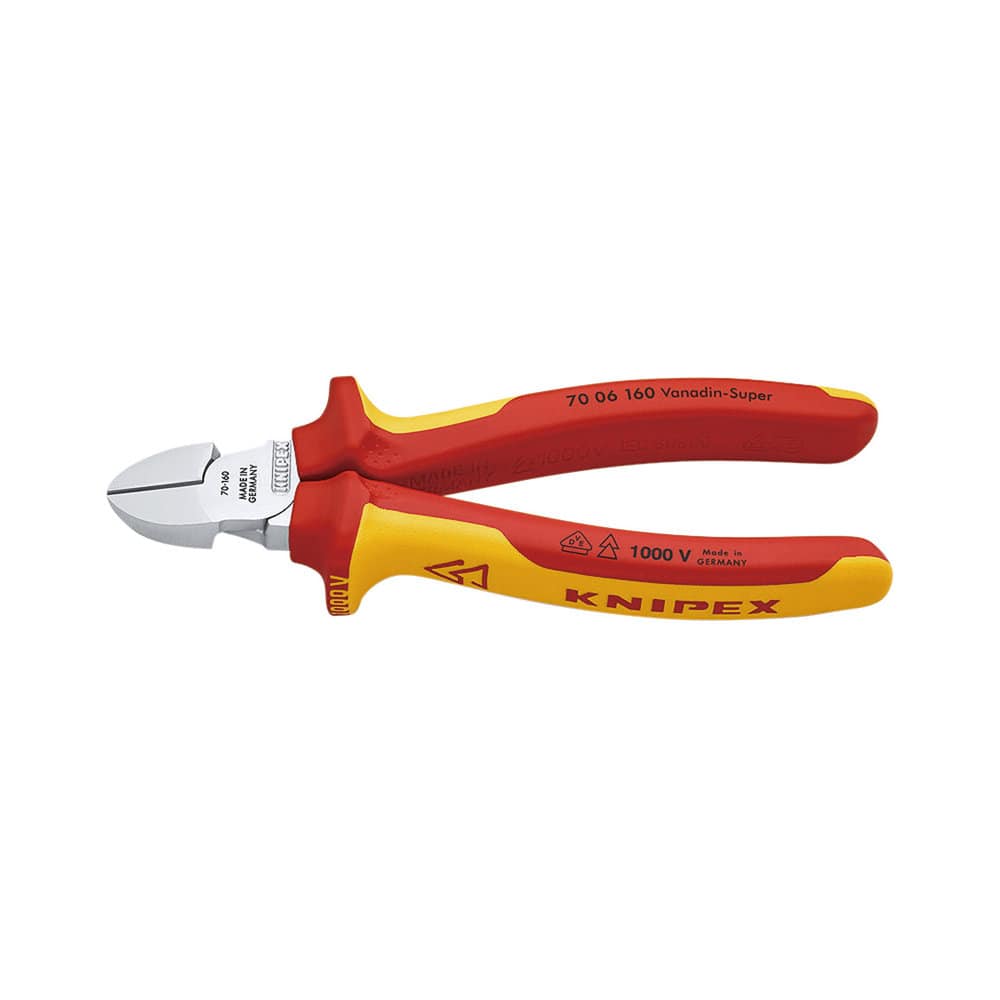 ＫＮＩＰＥＸ（クニペックス）　１０００Ｖ　絶縁斜ニッパー　１６０ｍｍ　７００６－１６０