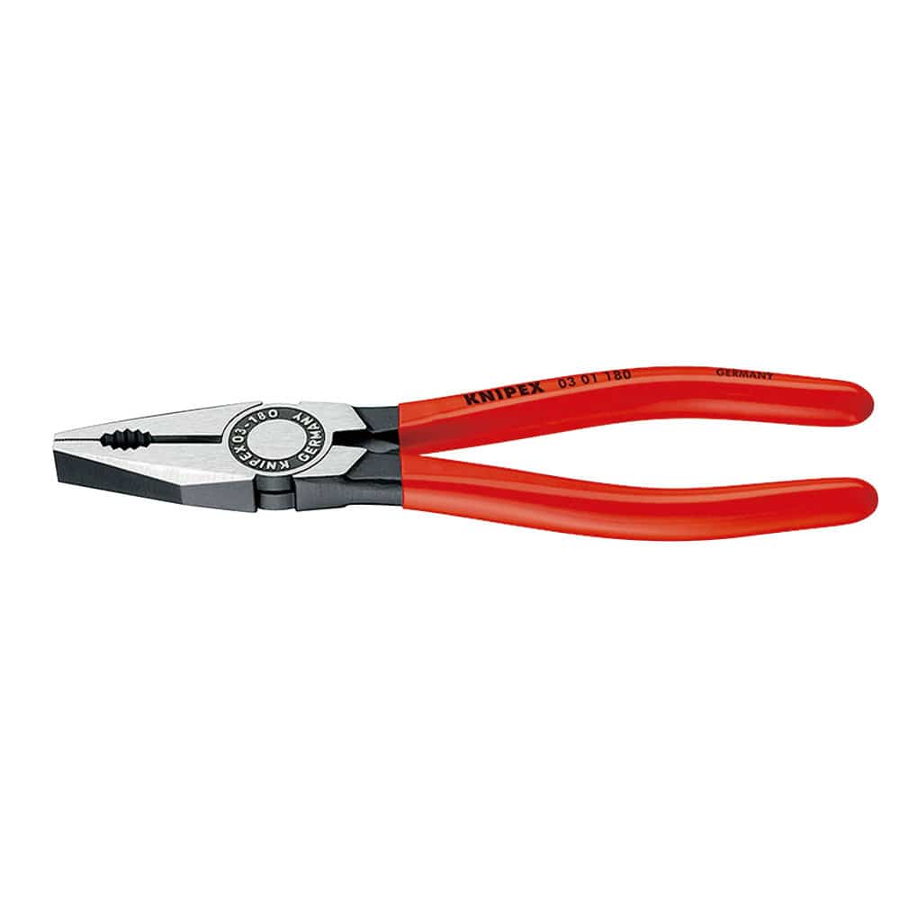 ＫＮＩＰＥＸ（クニペックス）　ペンチ　１８０ｍｍ　プラスチックコーティングハンドル　０３０１－１８０