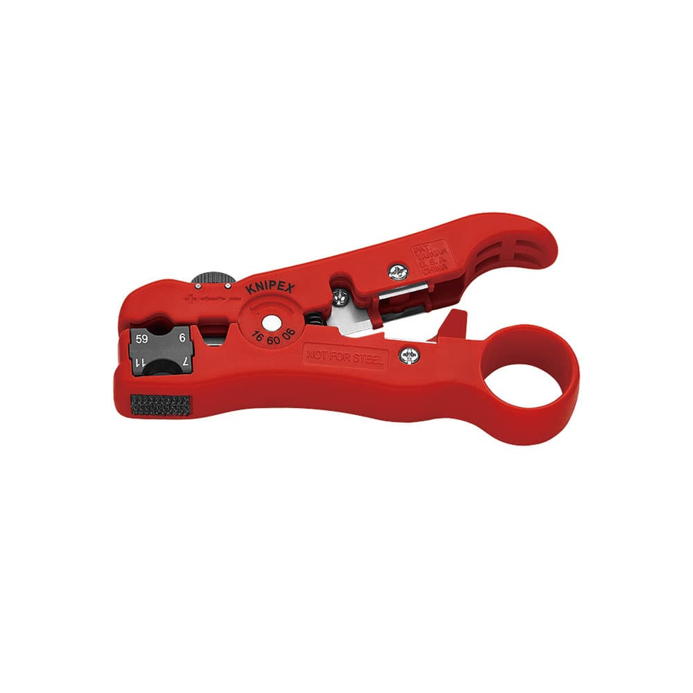 ＫＮＩＰＥＸ　同軸ケーブルストリッパー１２５ｍｍプラスチックコーティングハンドル　１６６０－０６ＳＢ