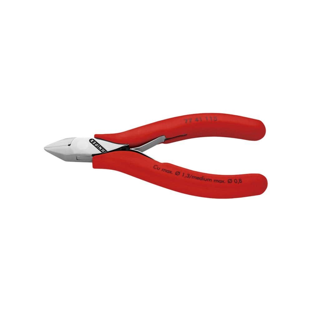 ＫＮＩＰＥＸ　エレクトロニクスニッパー　１１５ｍｍプラスチックコーティングハンドル　７７４１－１１５