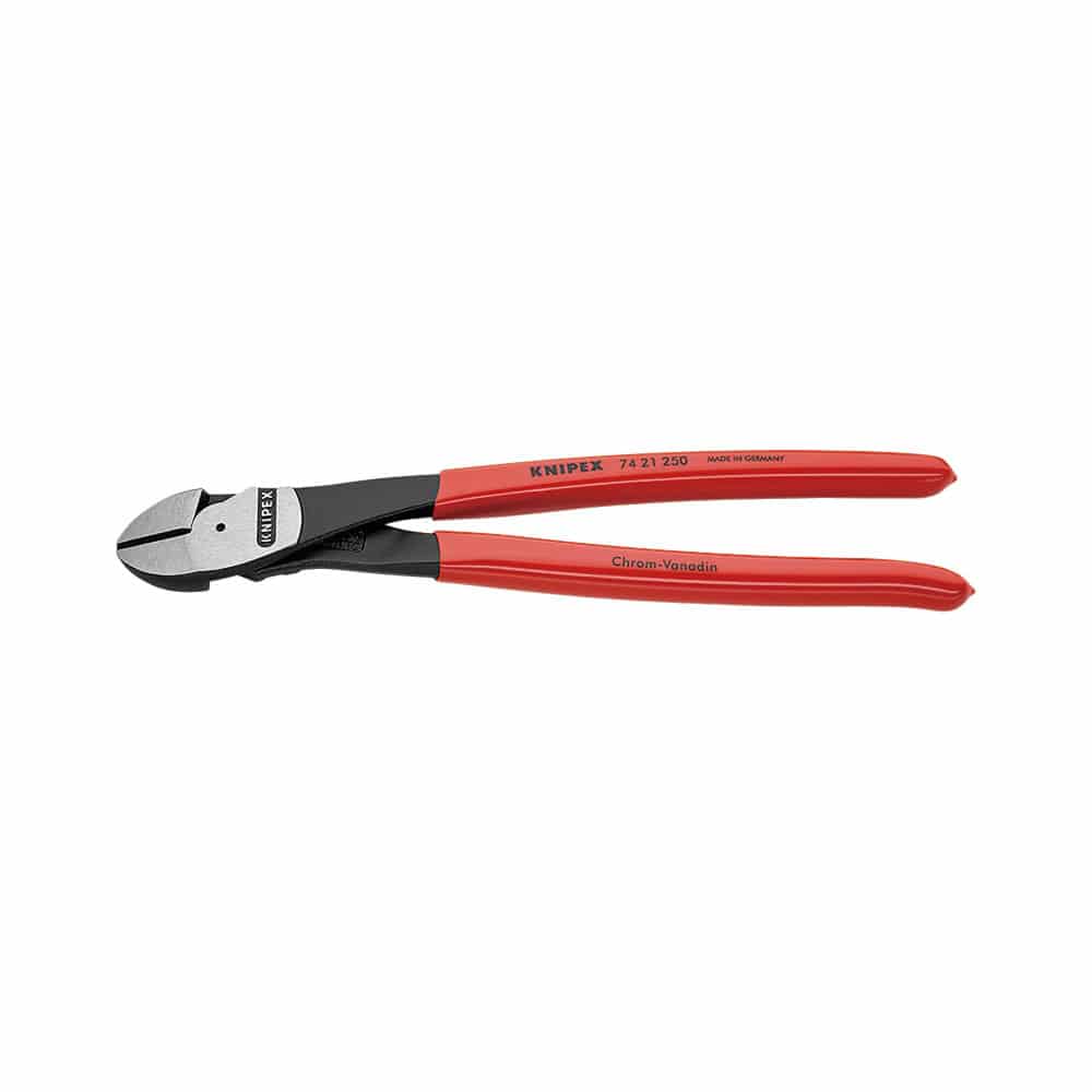 ＫＮＩＰＥＸ　強力型斜ニッパー　ベントタイプ　２５０ｍｍ　プラスチックハンドル　７４２１－２５０
