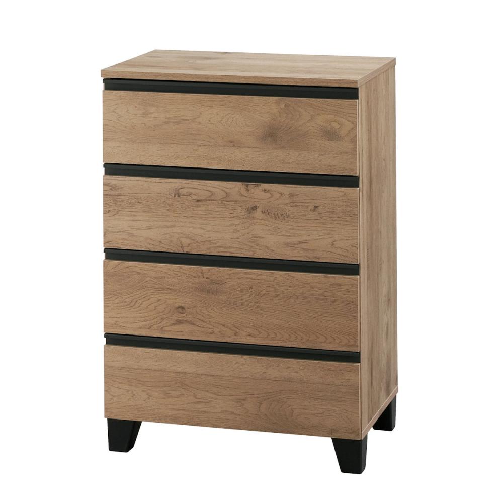 アイリスオーヤマ　ウッドチェスト４段　脚付き　アッシュブラウン　ＷＣＨＬ－５９０