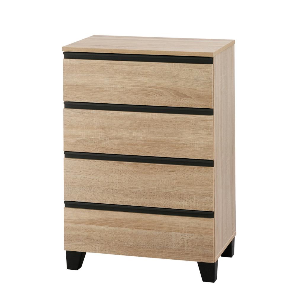 アイリスオーヤマ　ウッドチェスト４段　脚付き　ライトナチュラル　ＷＣＨＬ－５９０