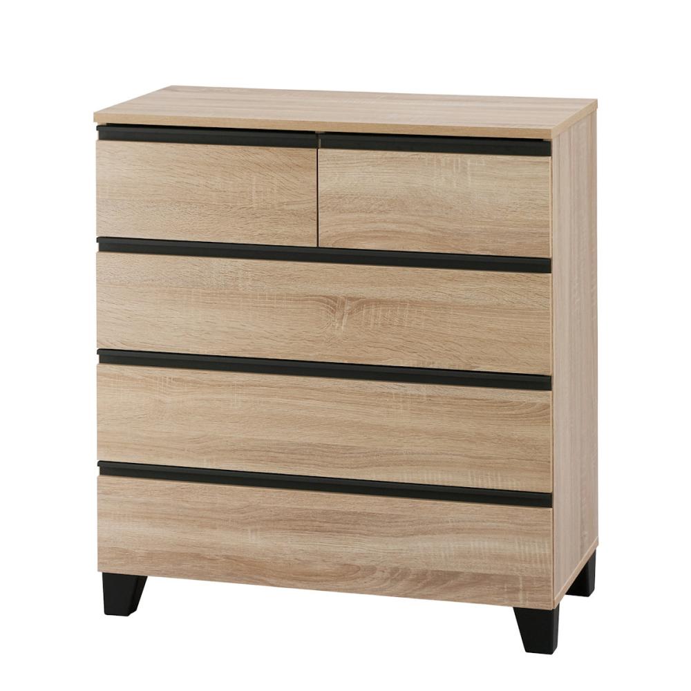 アイリスオーヤマ　ウッドチェスト　小引き出し２個１段＋大引き出し３段　脚付き　ライトナチュラル　ＷＣＨＬ－７９０