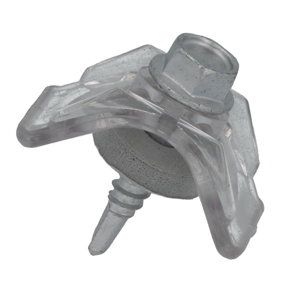 八幡ねじ　波板スクリュー　鉄下地用　クリア　５×２５　１００本入り