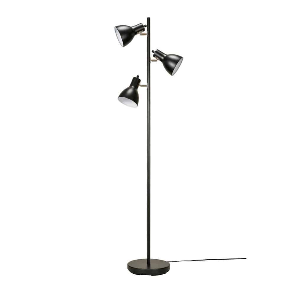 オーム電機　フロアスタンド　３灯　Ｅ２６　ＹＮ３０ＢＷ－Ｋ