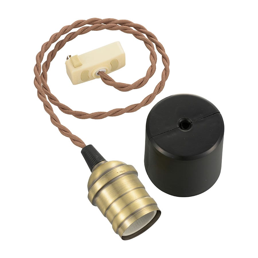 オーム電機　ペンダントソケットライト　Ｅ２６　真鍮タイプB　ＰＳ０４