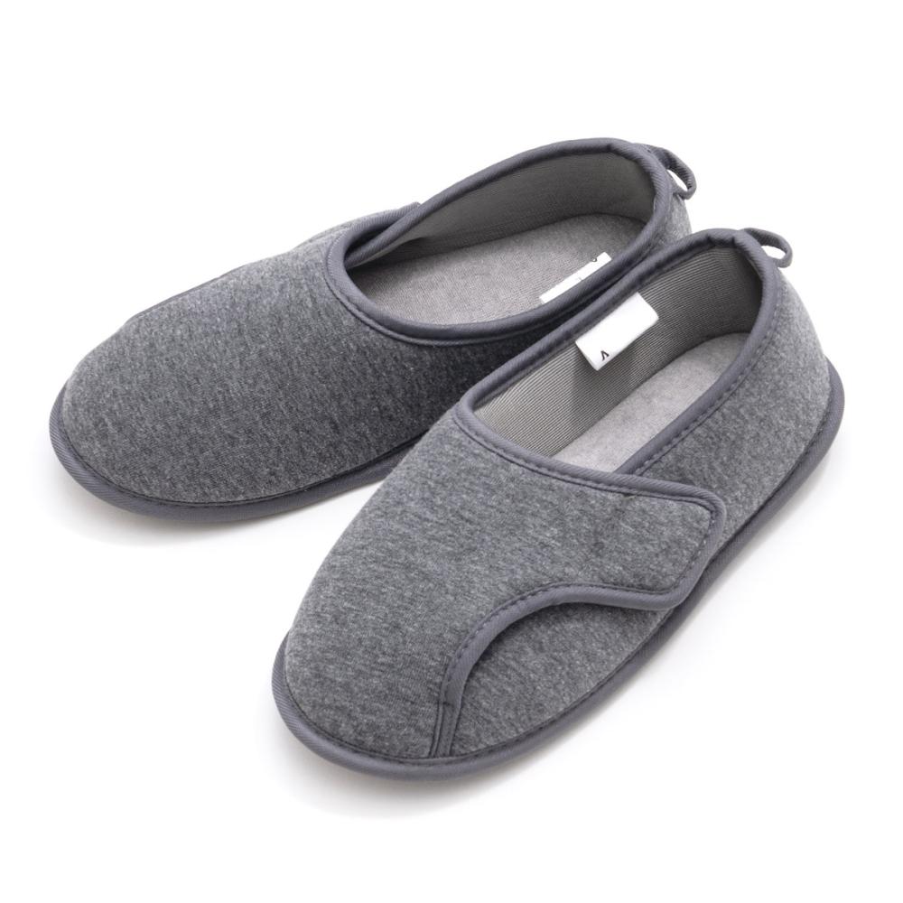 徳武産業　あゆみ　やわらか底でフィット　前とじ　室内・施設　ダークグレー　Ｍ