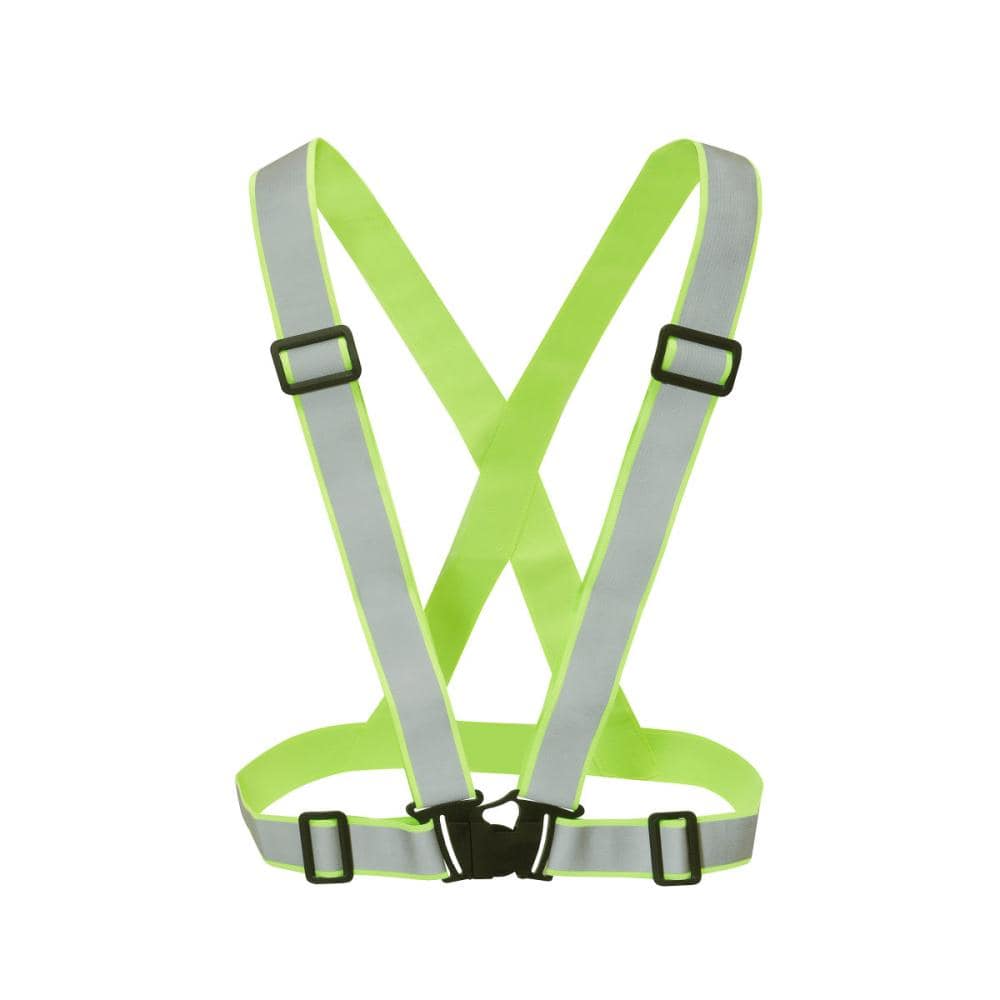 反射伸縮テープベスト　サイズフリー　男女兼用　蛍光イエロー