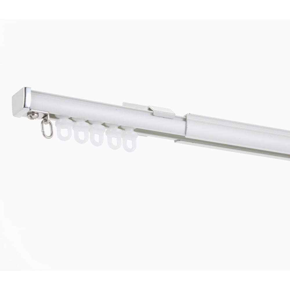 超静音カーテンレール　ミュート　伸縮２ｍ　シングル　ホワイト