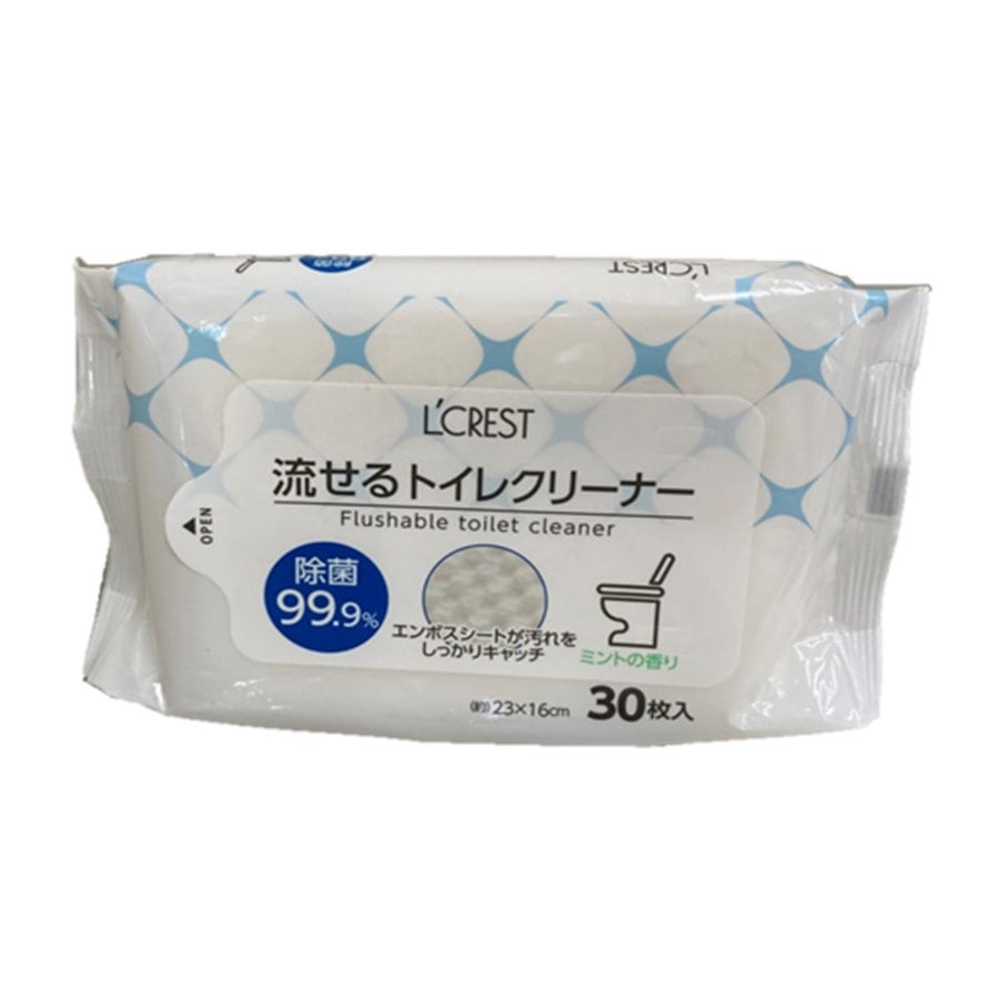 Ｌ’ＣＲＥＳＴ（ルクレスト）　流せるトイレクリーナー　３０枚