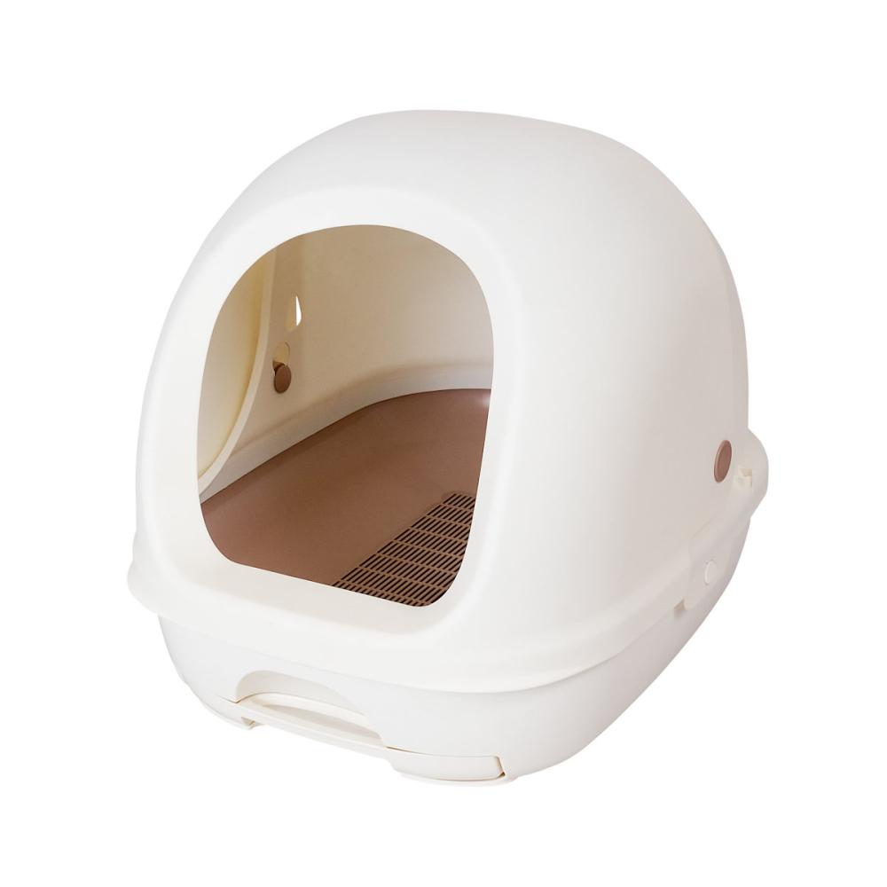 ユニ・チャームペット　デオトイレ　本体セット　フード付きタイプ　ナチュラルアイボリー