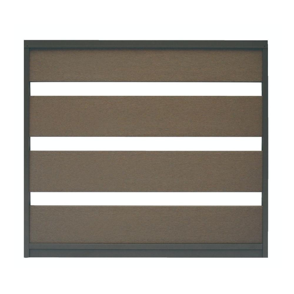 人工木ユニットデッキ２　ボーダーフェンス　アッシュブラウン　８０９０