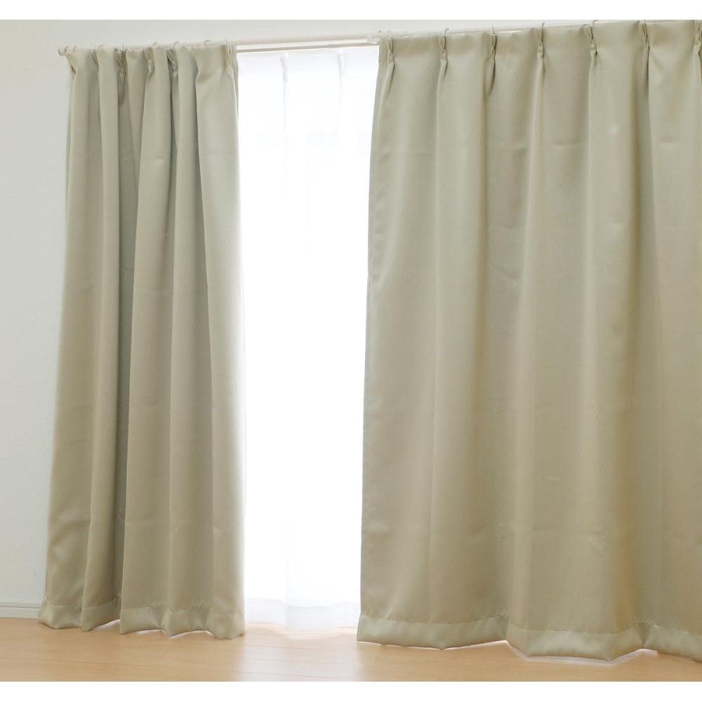 カーテン　ブリンク　遮光１級　ベージュ　１００×１７８ｃｍ　４枚組セット