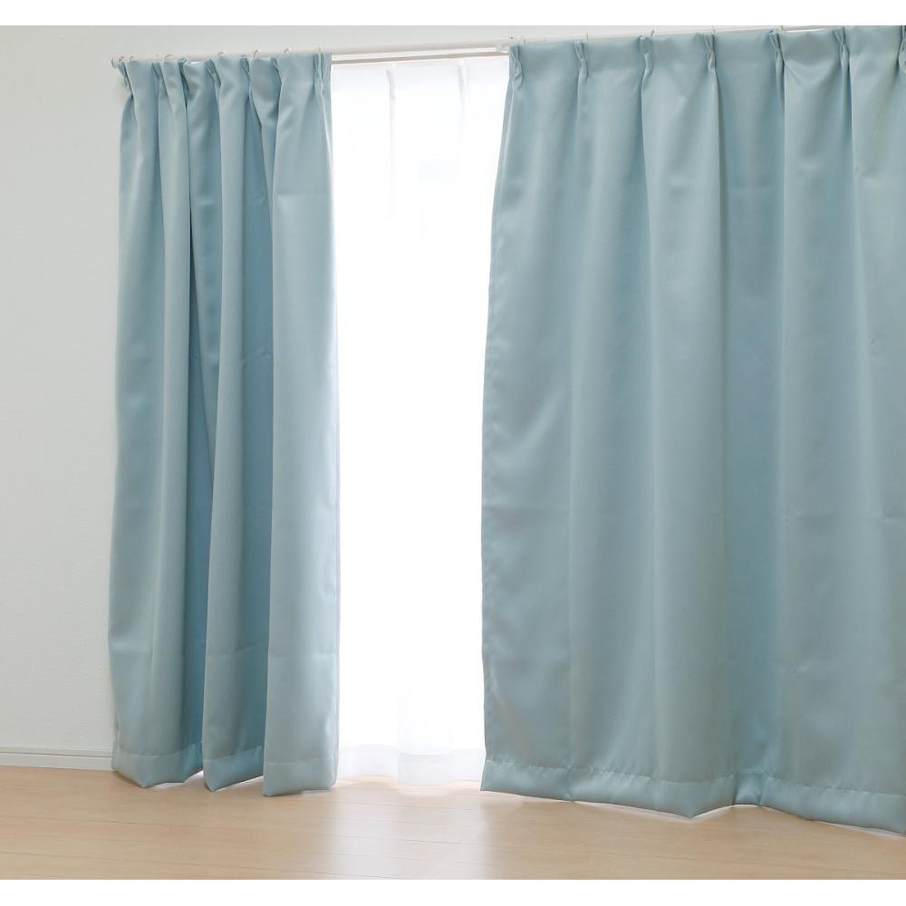 カーテン　ブリンク　遮光１級　ブルー　１００×１７８ｃｍ　４枚組セット