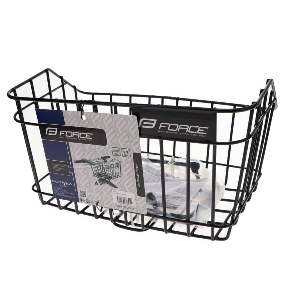 ＦＯＲＣＥ（フォース）　ワンタッチ前カゴ　キャリヤ付　クロスバイク・マウンテンバイク用　ブラック　８０４５１