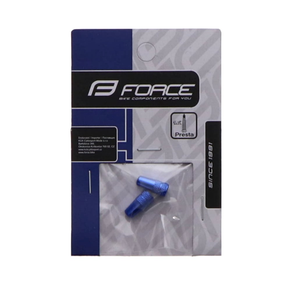ＦＯＲＣＥ（フォース）　アルミ製フレンチバルブキャップ　２個入り　ブルー　８０４９３