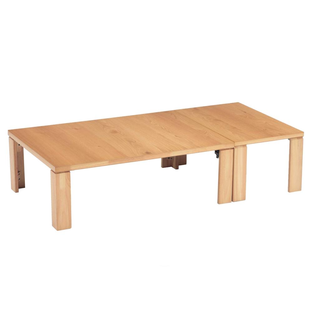 協立工芸　親子テーブル　オーク　幅１０５×奥行７５ｃｍ　ＲＯＧー１０５ＮＡ