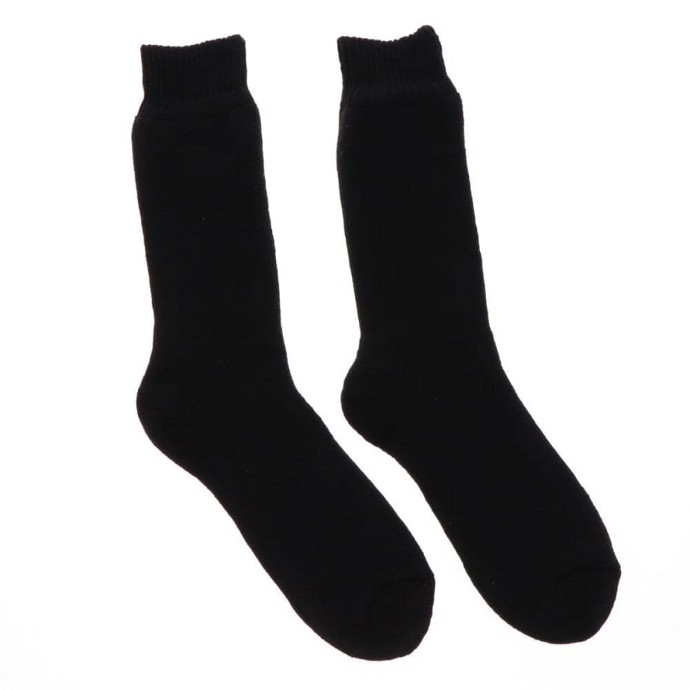 你的品牌名　二重あったかソックス　裏起毛　ブラック　２５－２８ｃｍ