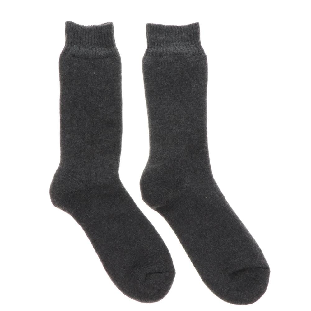 你的品牌名　二重あったかソックス　裏起毛　チャコール　２５－２８ｃｍ