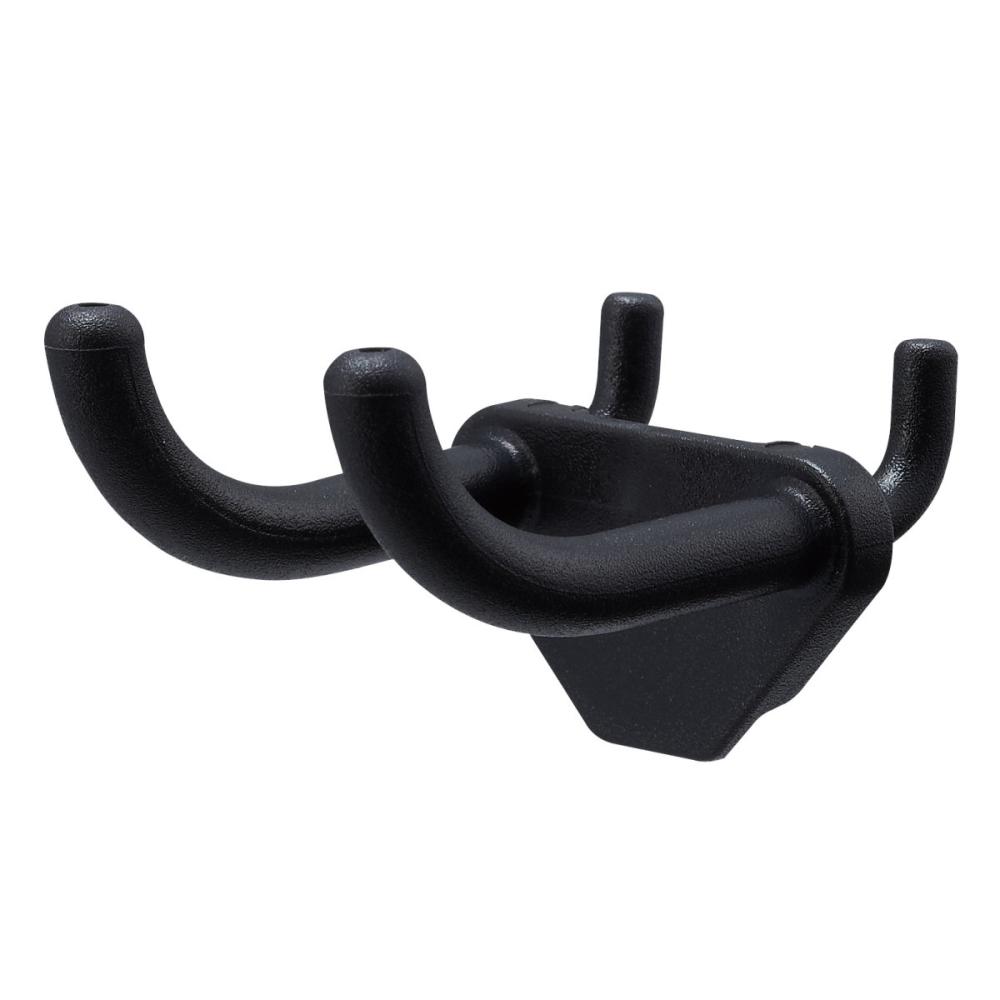 光　パンチングボード用樹脂２連フック　黒　２個入り　ＰＢＰＦ－２１１