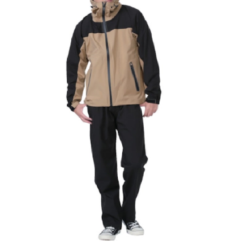 カジメイク　レインスーツ　４ＷＡＹストレッチＥＸ　ベージュ　４Ｌ　ベージュ　７５７２