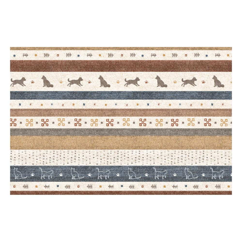 明和グラビア　ペット用防滑・消臭・防水マット　ギャベ　ブルー　ＩＮＳＦ－２００　６０×９０ｃｍ