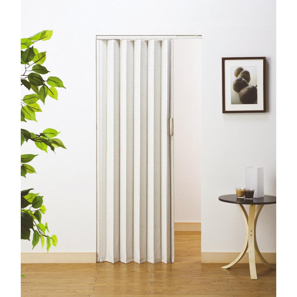 つっぱり式アコーディオンドア　リネン　１００×１７４ｃｍ