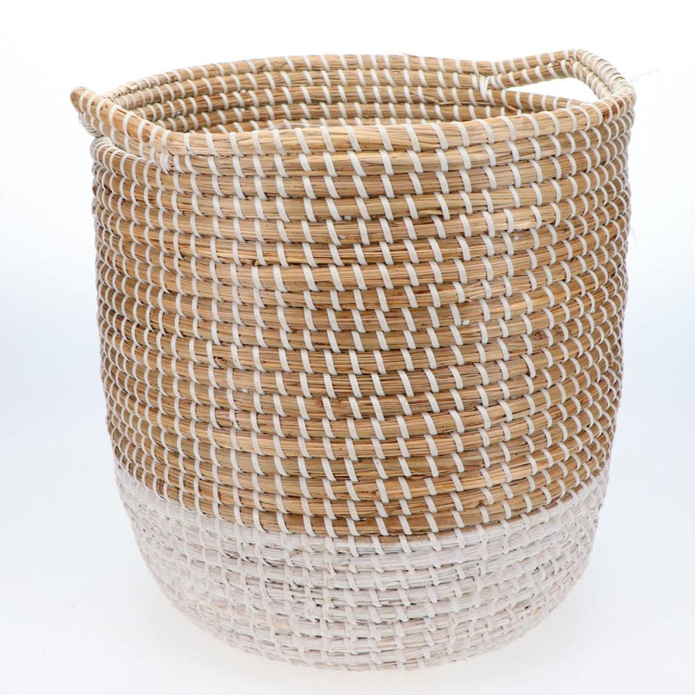 シーグラス鉢カバー　ホワイト　１０号