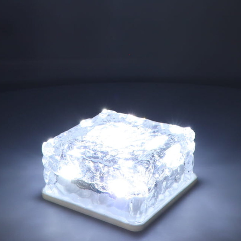 ソーラーブロックライト　ホワイト　１０ｃｍ