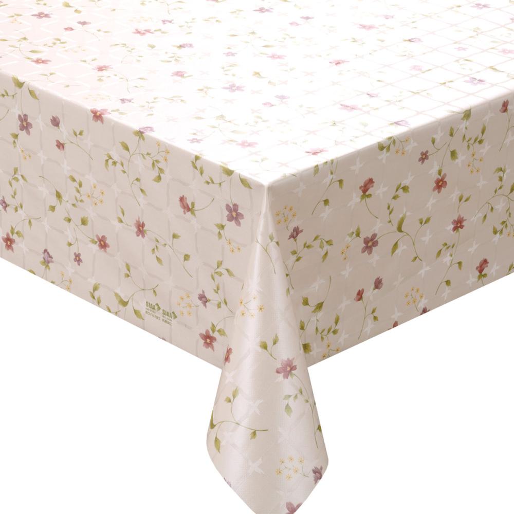 明和グラビア　抗ウィルス・抗菌テーブルクロス　フローラルチェック　ピンク　ＭＧＰＶ－２００