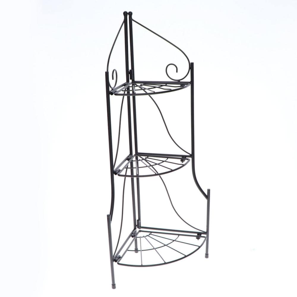 Ｂｒｅｅｚｙ　Ｇｒｅｅｎ　折りたたみコーナーラック　３段