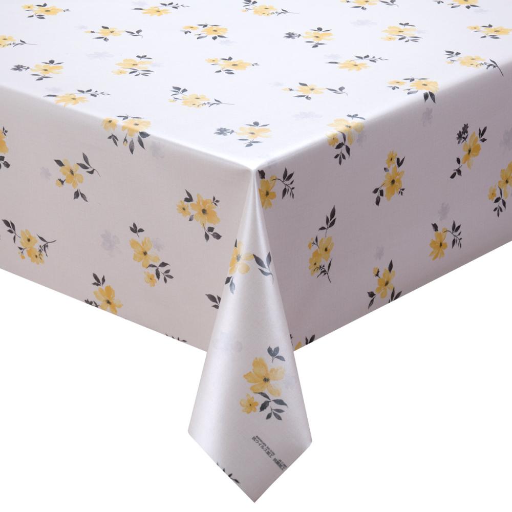 明和グラビア　抗ウィルス・抗菌テーブルクロス　黄花　イエロー　ＭＧＶ－３００