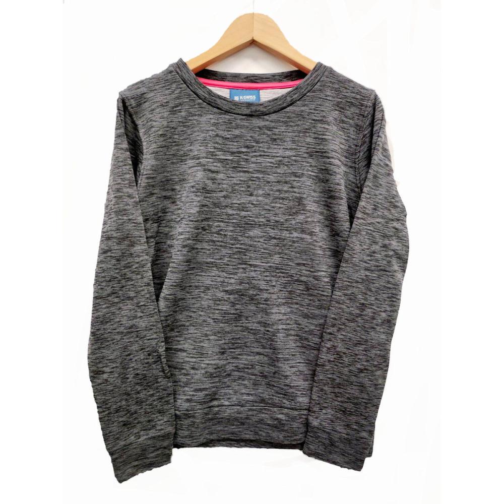 Ｋ－ＳＷＩＳＳ　裏起毛クルートレーナー　ナッピング　ブラック　ＬＬ　ＫＤ２２０