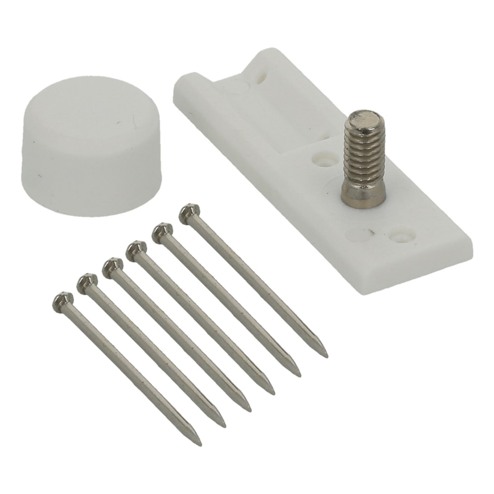 八幡ねじ　金具用石こうピンＬＯＮＧ　Ｍ４×１０　白　２個入