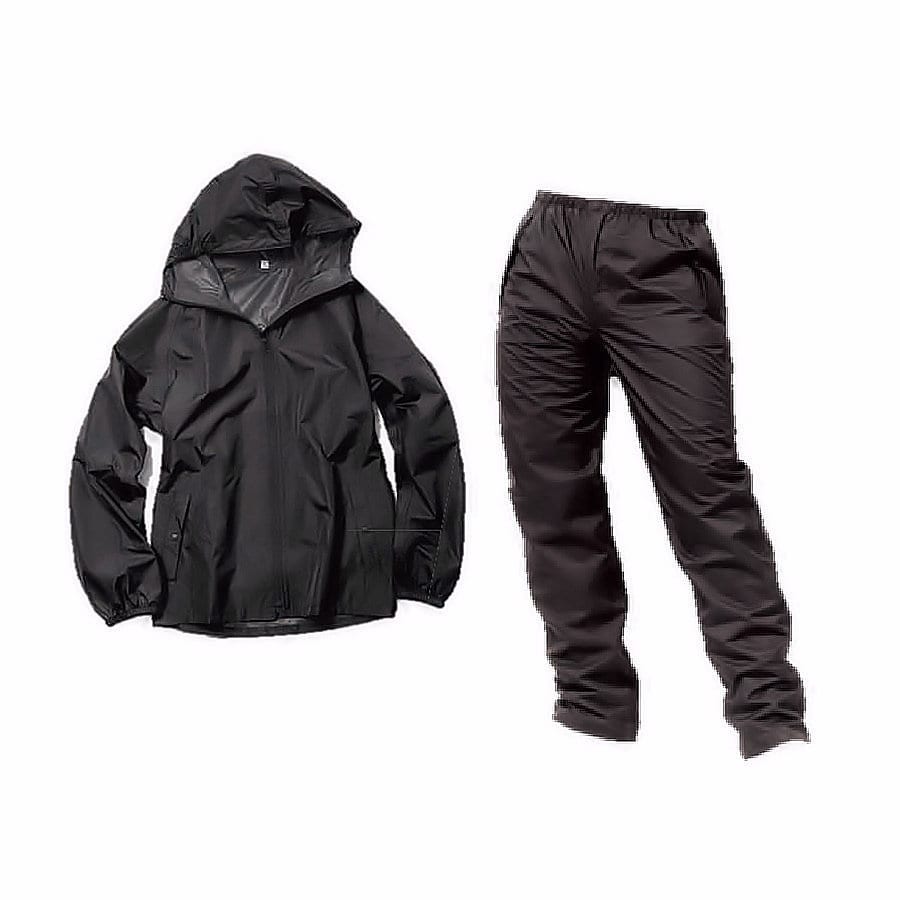Ｋ＋ＷＯＲＫＳ　透湿軽量レインスーツ　ブラック　Ｍ　Ｋ２２ー０２