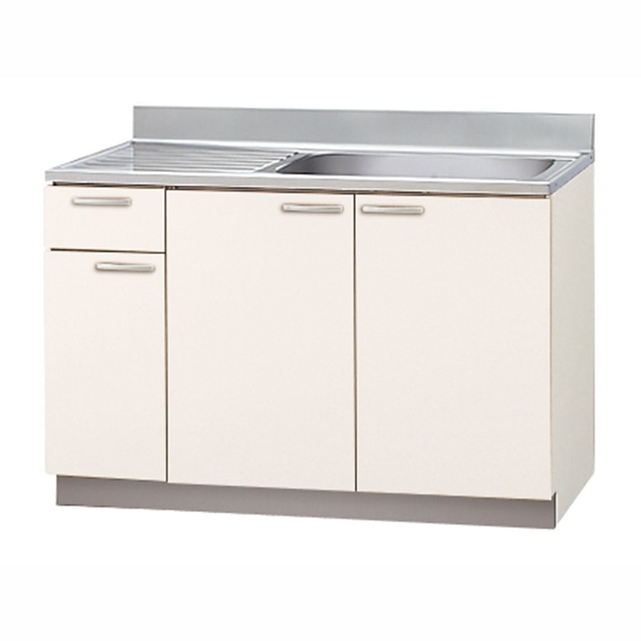 クリナップ　流し台　すみれ　ホワイト　間口１２０ｃｍ　排水口位置：右　ＬＡＴ－１２０ＭＦＲ