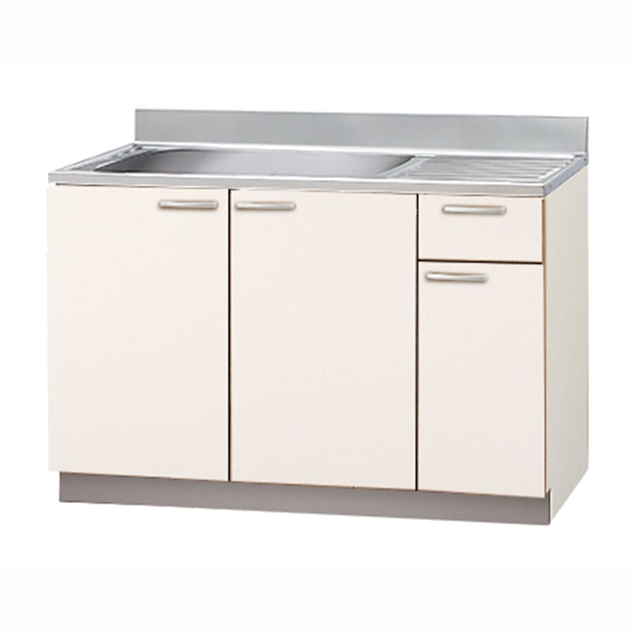 クリナップ　流し台　すみれ　ホワイト　間口１２０ｃｍ　排水口位置：左　ＬＡＴ－１２０ＭＦＬ