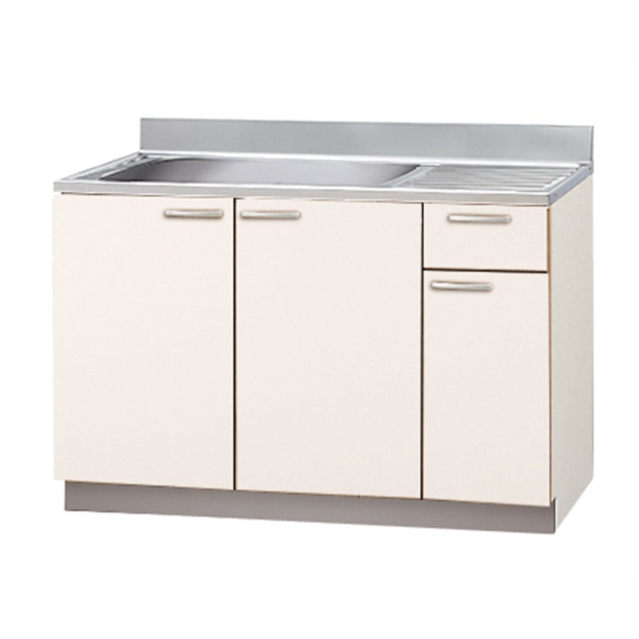 クリナップ　流し台　すみれ　ホワイト　間口１２０ｃｍ　排水口位置：左　ＬＡＴ－１２０ＭＴＦＬ