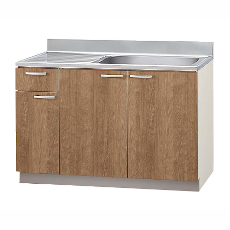 クリナップ　流し台　すみれ　モカウッド　間口１２０ｃｍ　排水口位置：右　Ｌ４Ｂ－１２０ＭＴＦＲ