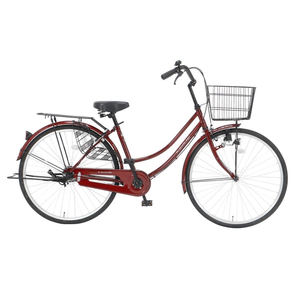 武田産業　自転車　軽快車　ＬＥＤライト付　２６インチ　マルーン