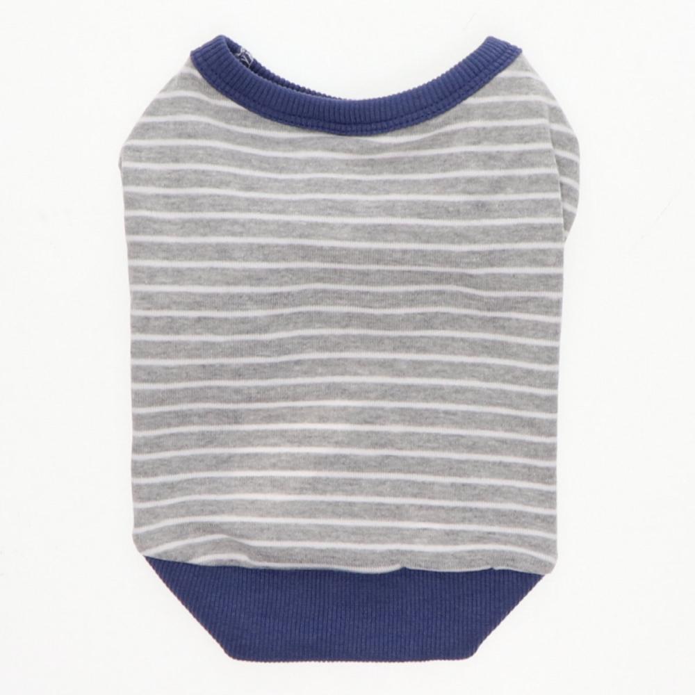 Ｐｅｔａｍｉ　ペットウェア　ボーダー　抗菌防臭　グレー　４号