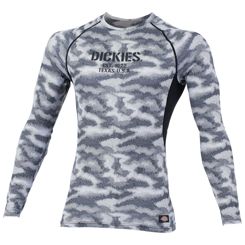 ディッキーズ　ウォームパワーサポート　長袖　シルバー　３Ｌ　Ｄ－２１８８