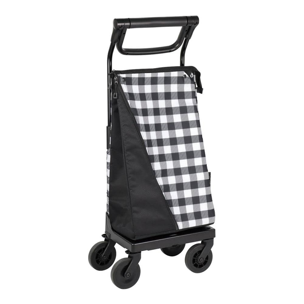 幸和製作所　歩行補助カート　ａカートショッピングキャリー　チェックブラック　ＷＣＣ１５